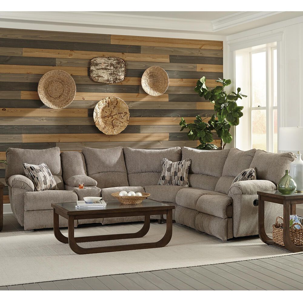 Catnapper Elliott 2-Piece Power Lay Flat Reclining Sectional in Pewter, , large