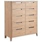 Universal Furniture Modern Walker 4 Piece King Panel Bedroom Set in Natural Oak with AC Outlets and USB Ports, , large