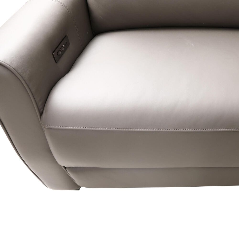 Oxford Furniture 6-Piece Leather Power Reclining Sectional in Gray, , large