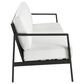 Linon Home Decor Holland Outdoor Sofa with White Cushions in Black, , large