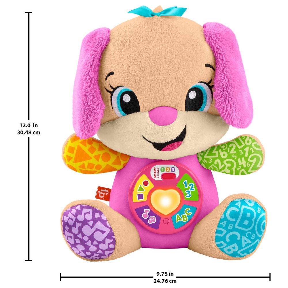 Fisher Price Laugh and Learn Smart Stages Sis Pink Plush Musical Learning Toy, , large
