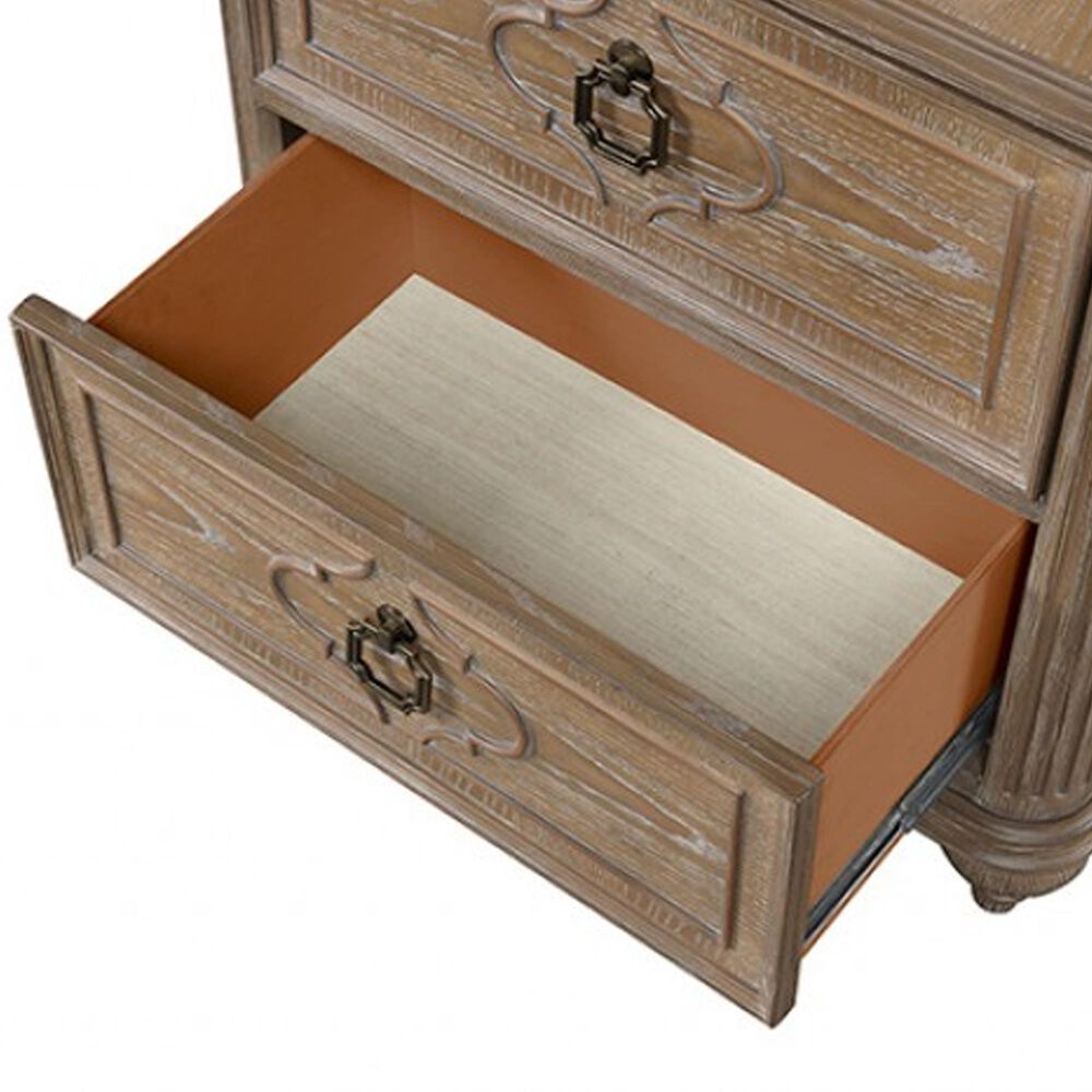 Furniture of America Lyris 2-Drawer Nightstand in Rustic Oak, , large