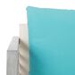 Safavieh Alda 4-Piece Outdoor Set with Accent Pillows in Grey Wash, White, Light Blue, , large