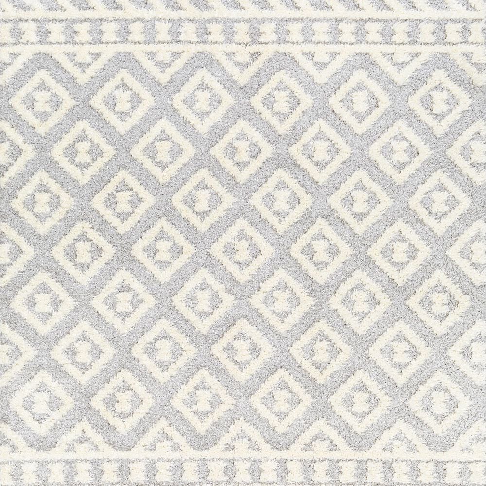 Surya Rodos RDO2338 6&#39;7&quot; x 9&#39; Light Slate, White Area Rug, , large