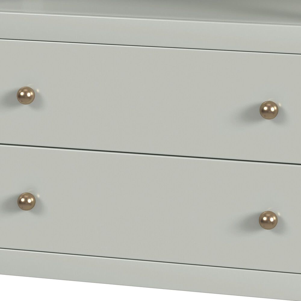 Butler Specialty Company Nora 2-Drawer Wide Nightstand with Open Shelf in Sage Green, , large