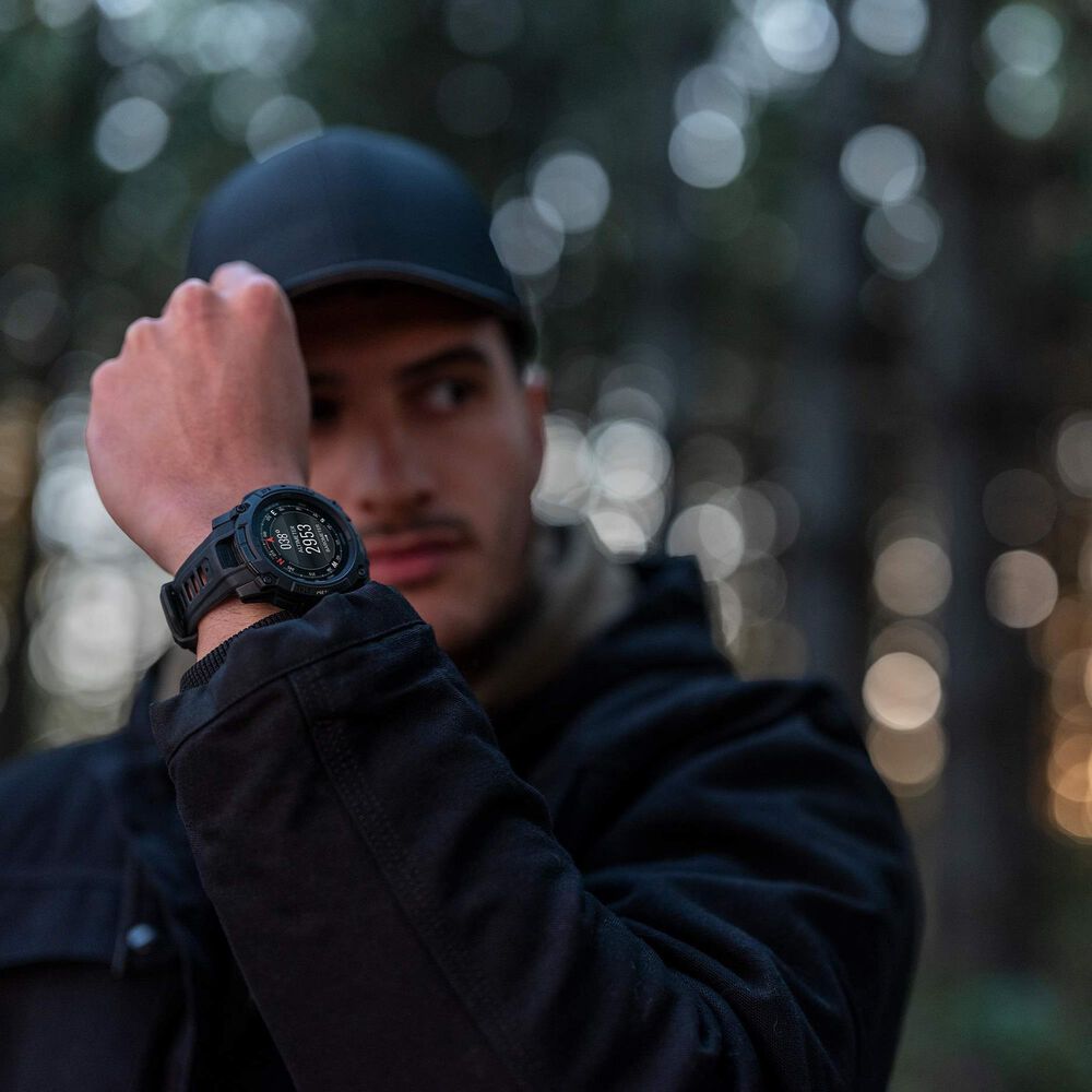 Garmin Instinct 3 AMOLED Tactical Edition Smartwatch 50mm in Black, , large
