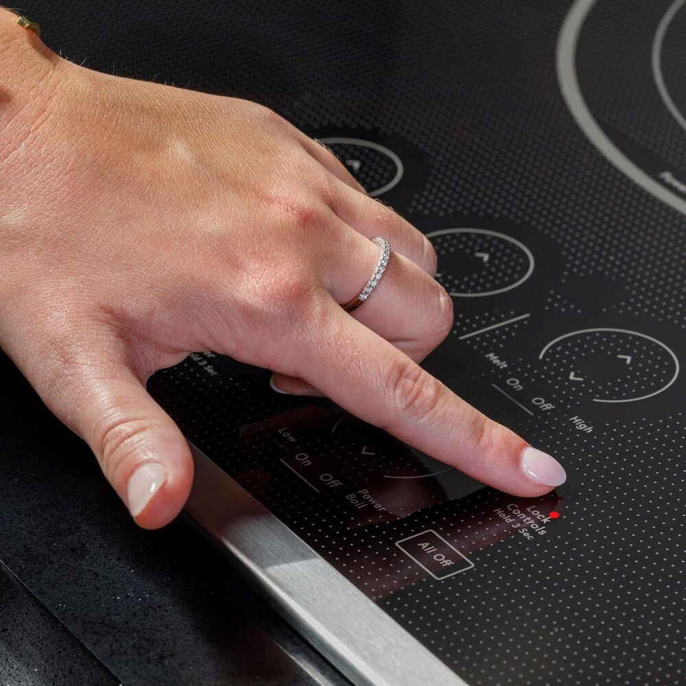 Cafe 2-Piece Kitchen Package with 30" Smart Built-In Convection Double Wall Oven and 30" Electric Cooktop in Stainless Steel, , large