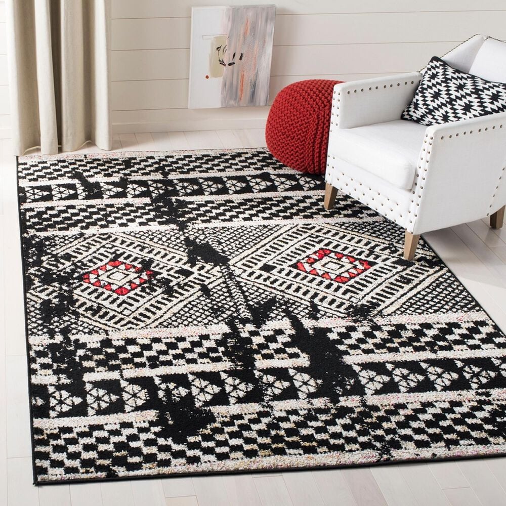 Safavieh Adirondack ADR202Z 9&#39; x 12&#39; Black and Light Grey Area Rug, , large