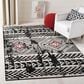 Safavieh Adirondack ADR202Z 9" x 12" Black and Light Grey Area Rug, , large