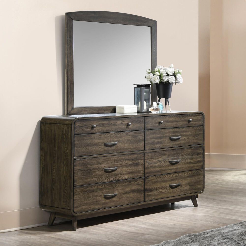 New Heritage Design Rex Dresser Mirror in Walnut, , large