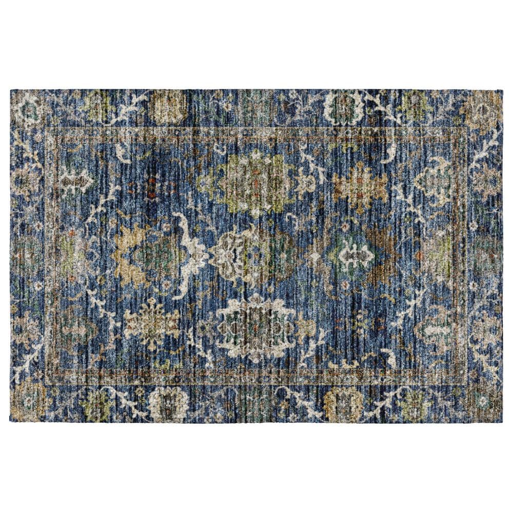 Dalyn Rug Company Silk Road Navy, Gold, Copper, Blue, Teal, Mocha and Fern 2"6" x 3"10" Area Rug, , large