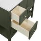 37B Ravello 36" Single Bathroom Vanity Cabinet in Deep Olive Green with Marble Top and Backsplash, , large