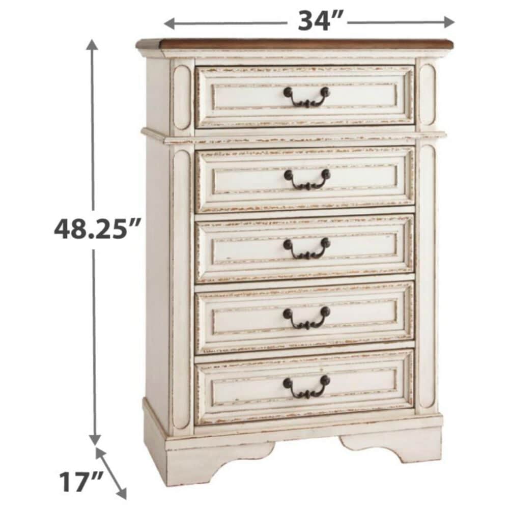 Ashley Realyn Standard Chest in Chipped White, , large