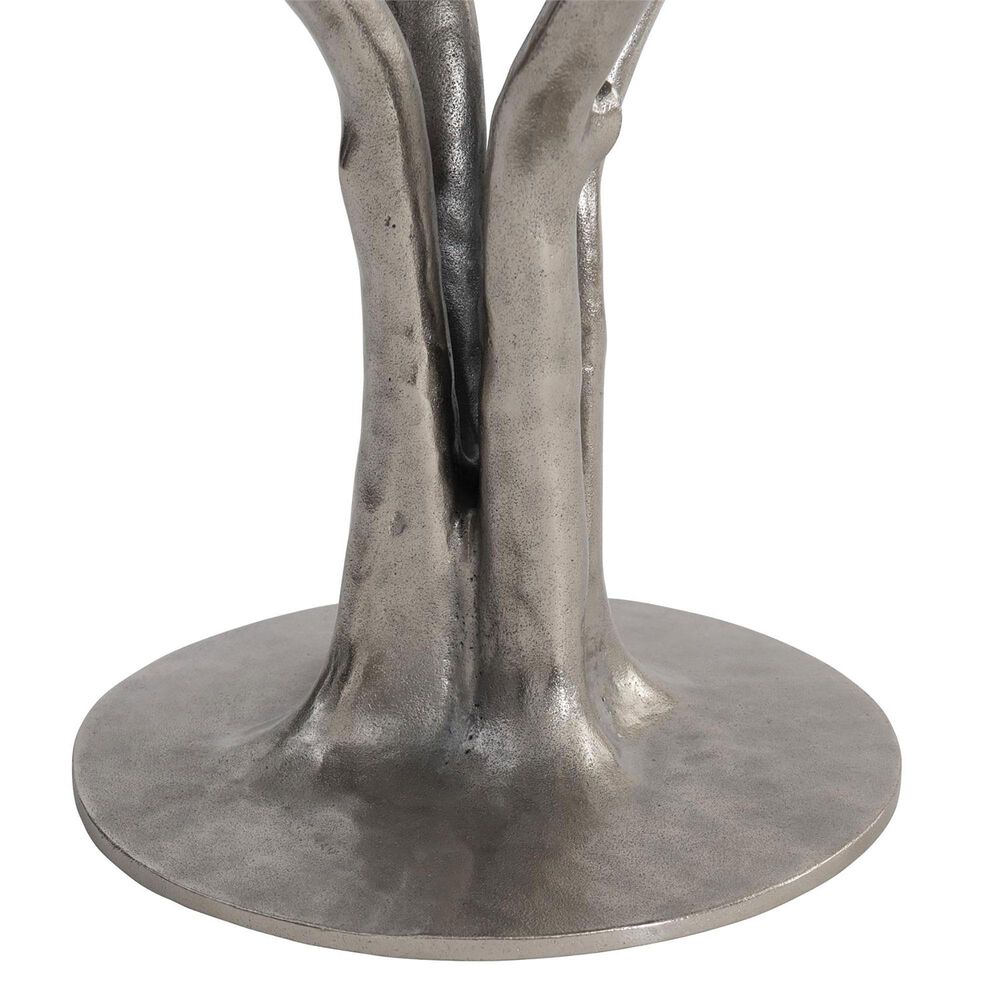 Bernhardt Cyprus End Table in Shiny Nickel and Bone - Table Only, , large