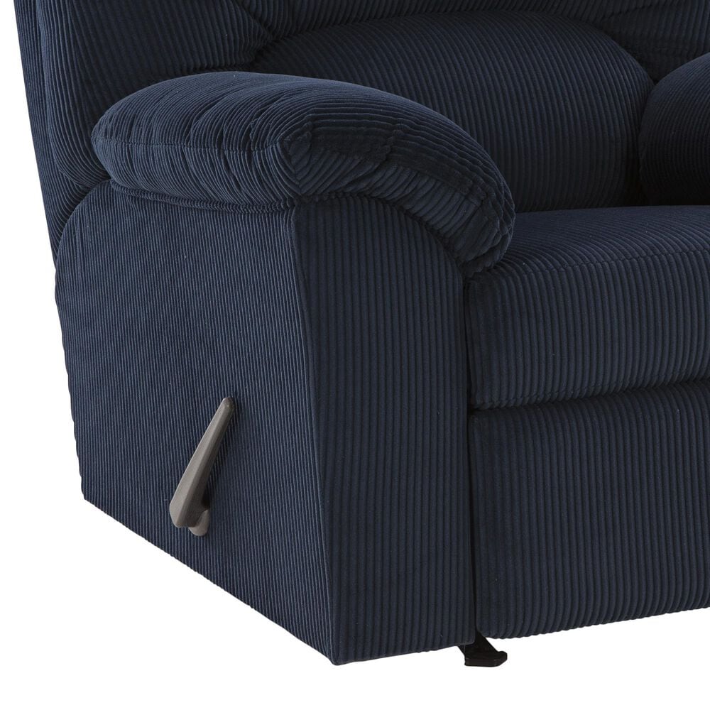 Ashley SimpleJoy Manual Rocker Recliner in Navy, , large