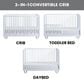 Oxford Baby Meridian 3-in-1 Convertible Crib in White, , large