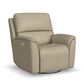 Flexsteel Henry Power Swivel Glider Recliner in Beige, , large