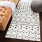 Surya Moroccan Shag 2"7" x 7"3" Black and White Runner, , large