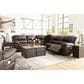 Ashley Dunleith Zero Wall Power Recliner with Power Headrest in Chocolate, , large