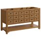 James Martin Malibu 60" Single Bathroom Vanity in Amber Birch with 3 cm Carrara White Marble Top and Rectangular Sink, , large