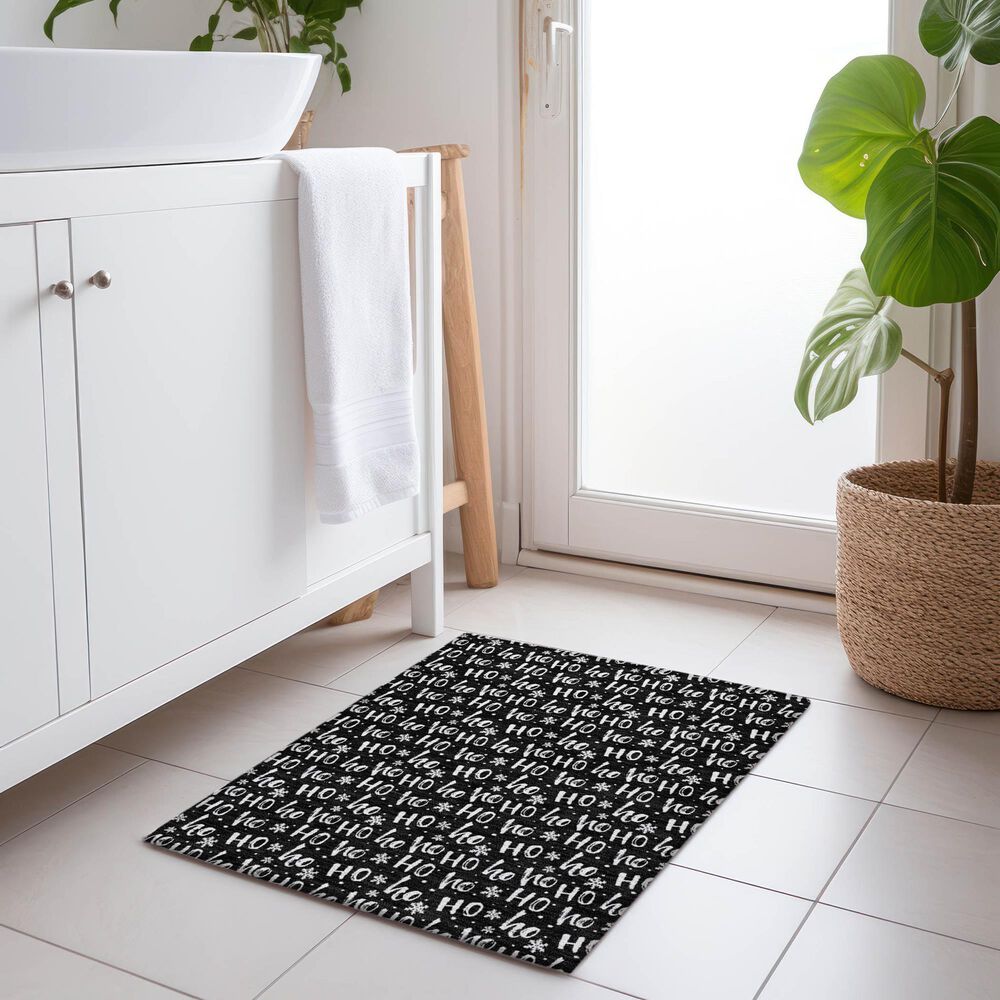 Dalyn Rug Company Wonderland WN22 2&#39;6&quot; x 3&#39;10&quot; Black Indoor/Outdoor Area Rug, , large