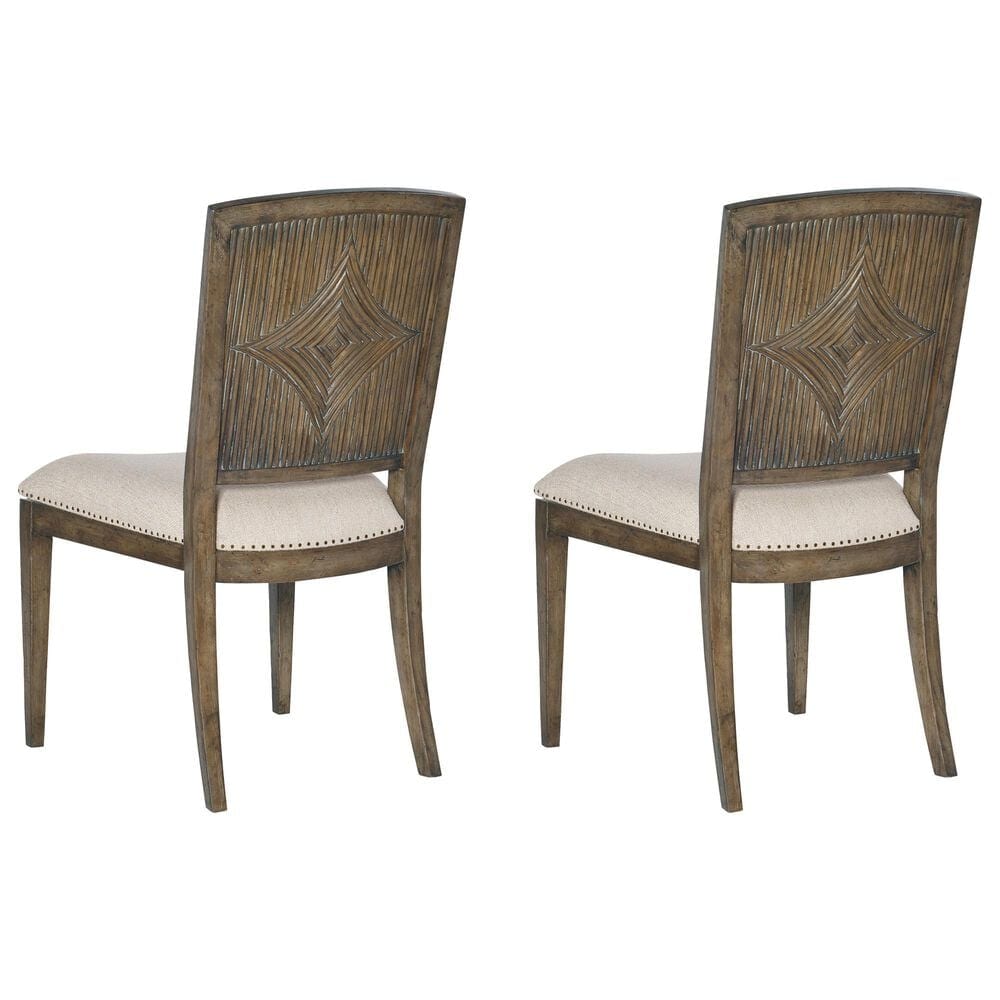 Hooker Furniture Sundance Carved Back Side Chair in Cliffside &#40;Set of 2&#41;, , large