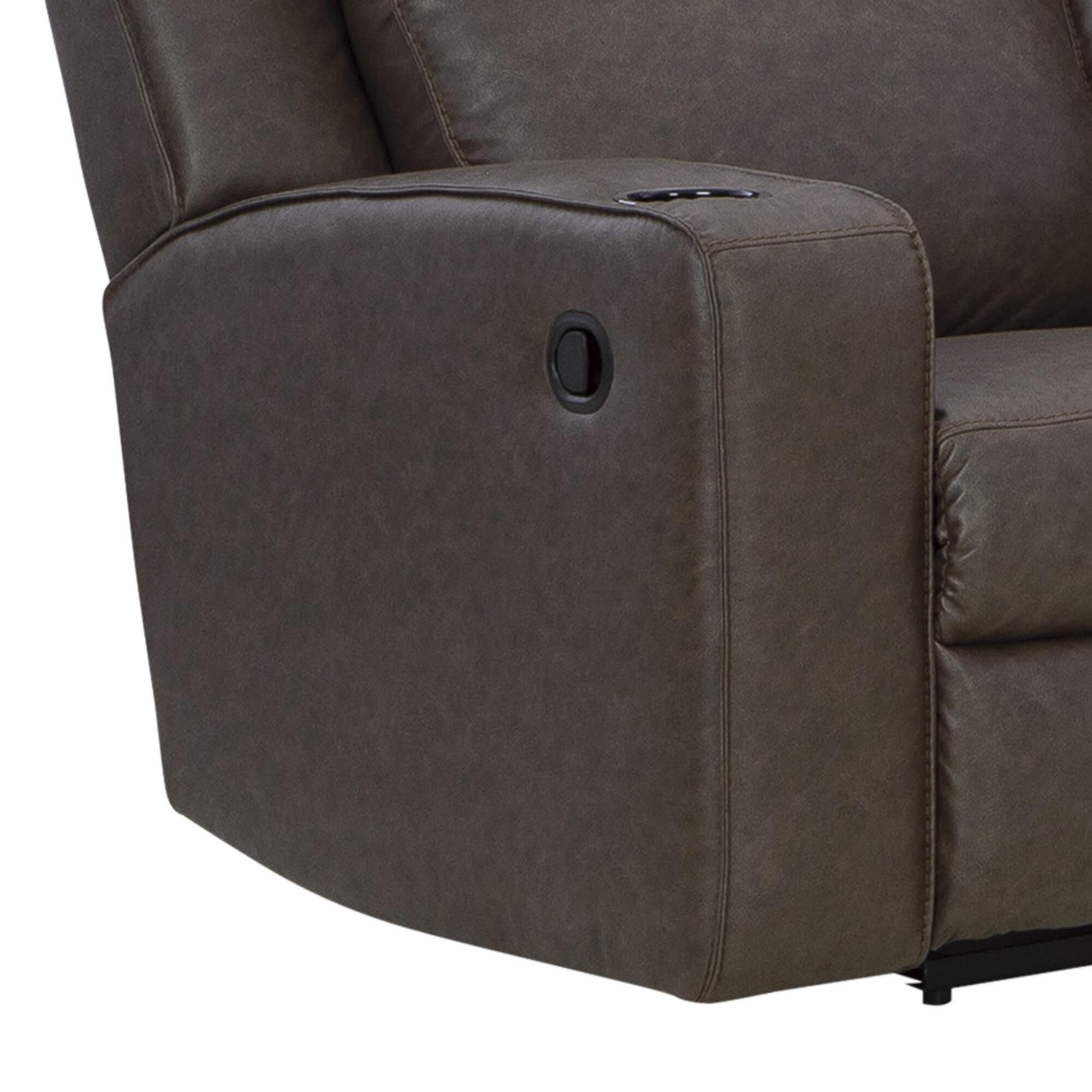 Ashley Lavenhorne 2-Piece Manual Reclining Living Room Set in Umber