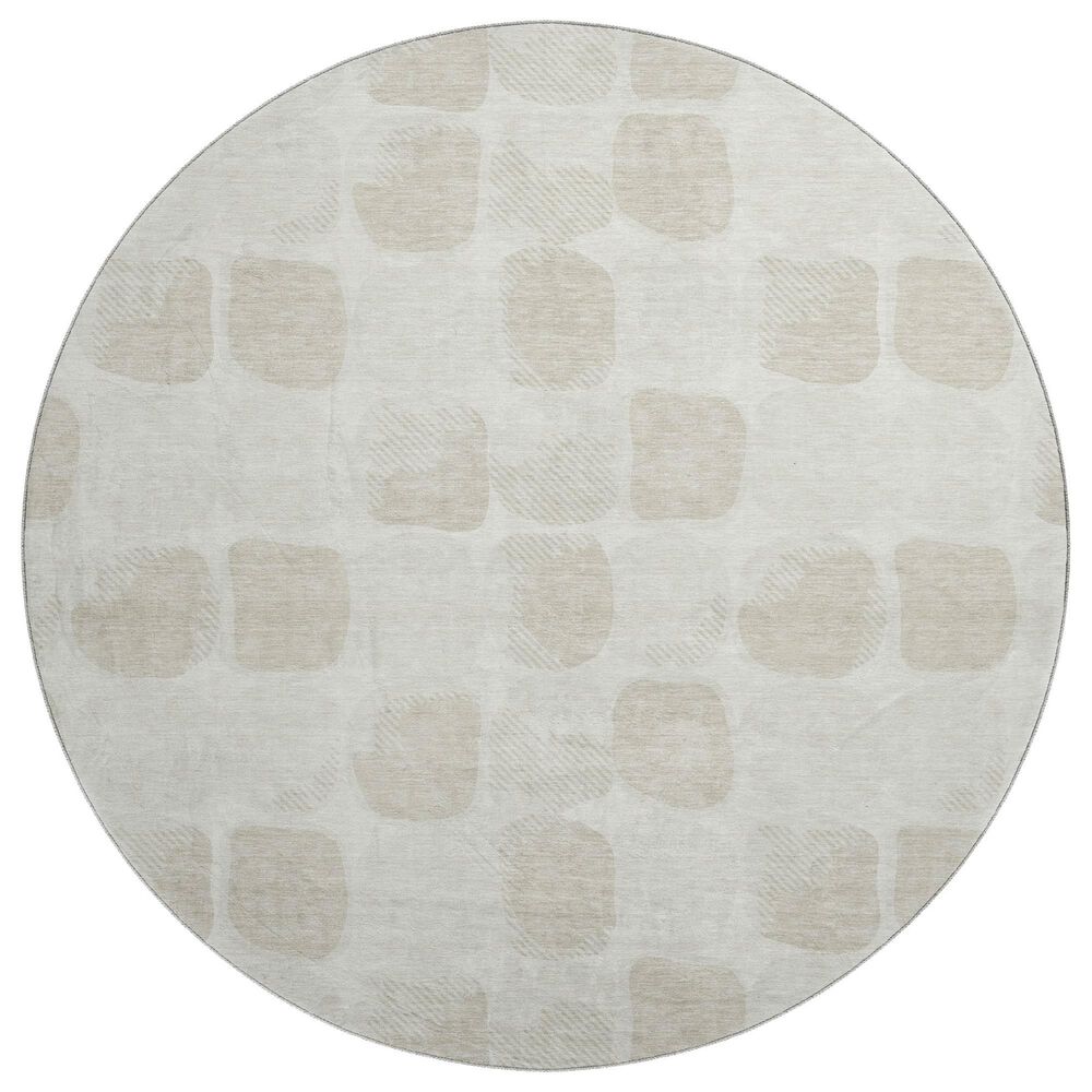 Dalyn Rug Company The Reserve TR16 Ivory 8" Round Indoor/Outdoor Area Rug, , large