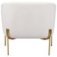Zuo Modern Micaela Arm Chair in Ivory and Gold, , large