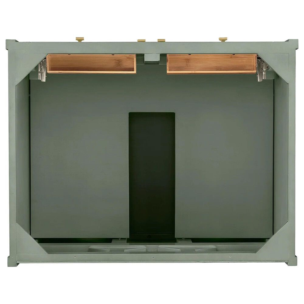 James Martin Vanities Chicago 30&quot; Single Bathroom Vanity in Smokey Celadon with 3 cm Eternal Jasmine Pearl Quartz Top and Rectangular Sink, , large