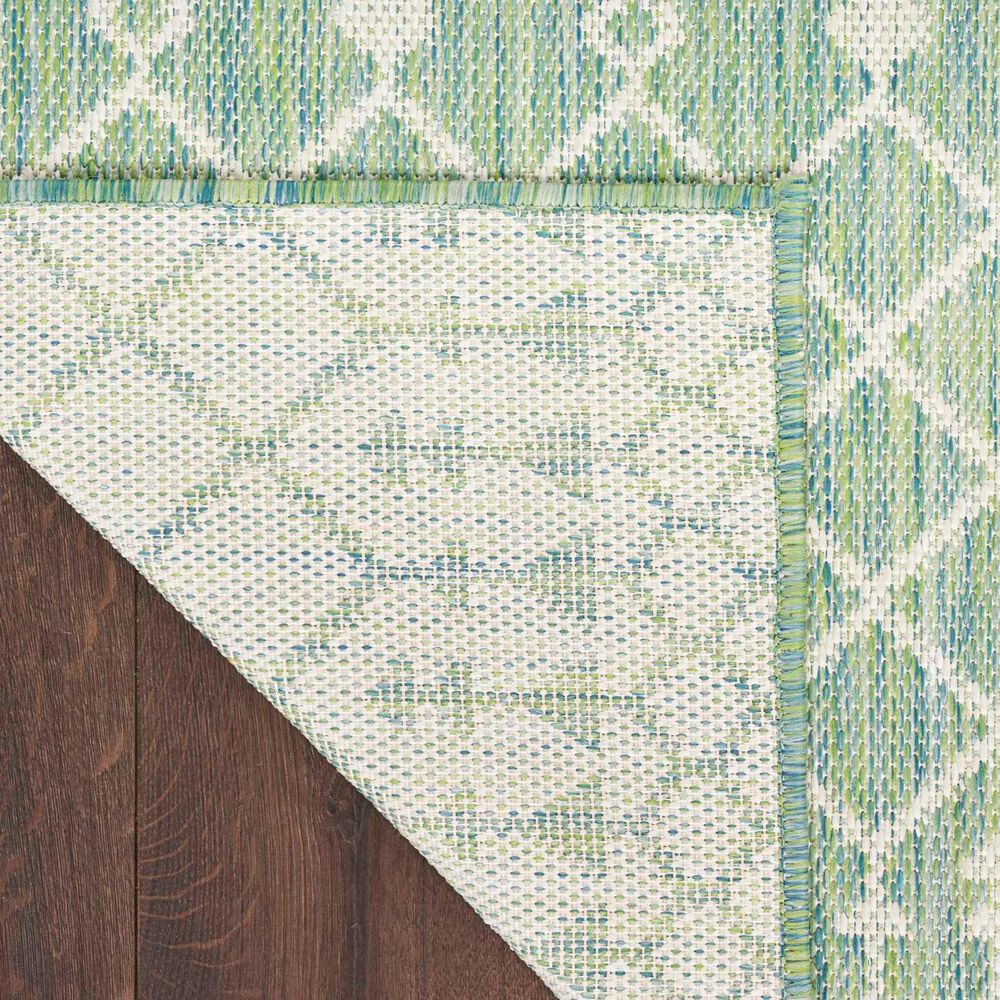 Nourison Positano Southwestern Blue and Green 5&#39; x 7&#39; Indoor/Outdoor Area Rug, , large