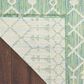 Nourison Positano Southwestern Blue and Green 5" x 7" Indoor/Outdoor Area Rug, , large