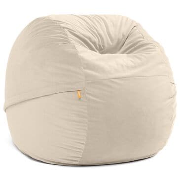 Jaxx Saxx 4" Large Round Bean Bag Chair in Ivory, , large