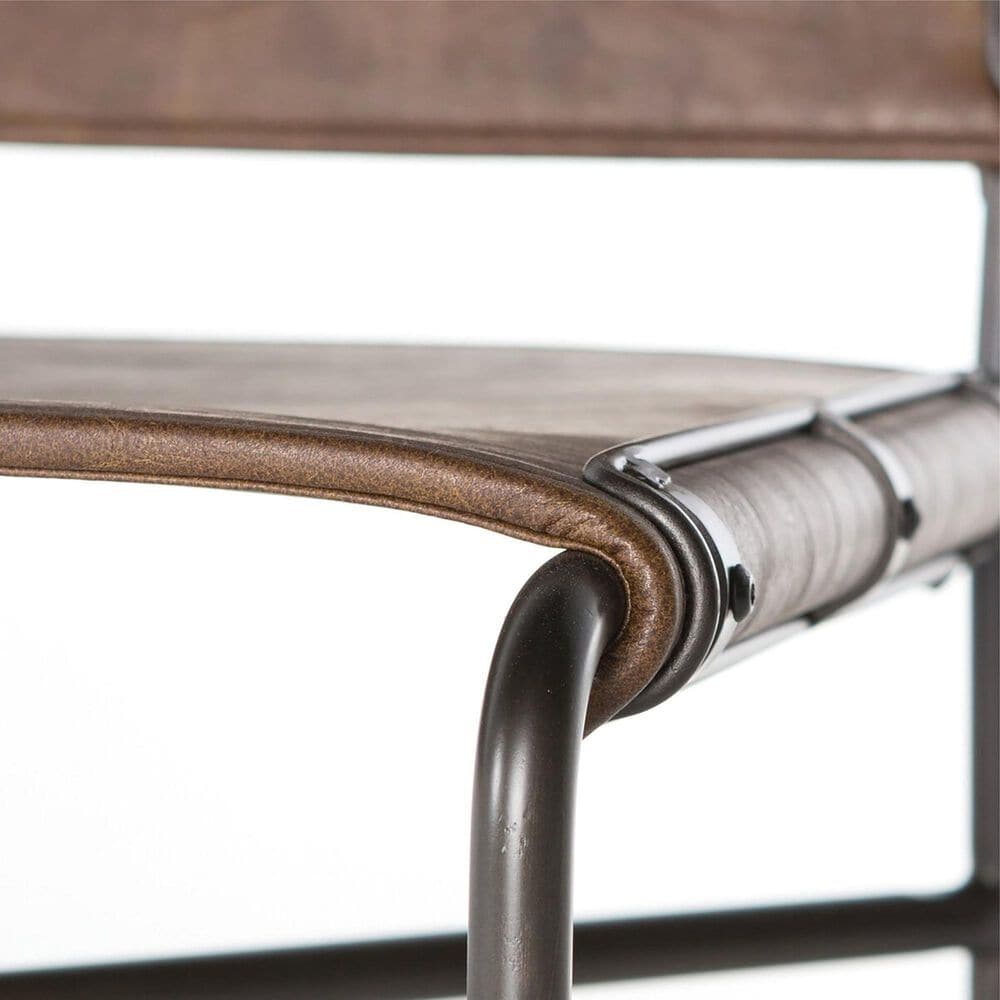 Four Hands Wharton Counter Stool in Distressed Brown, , large