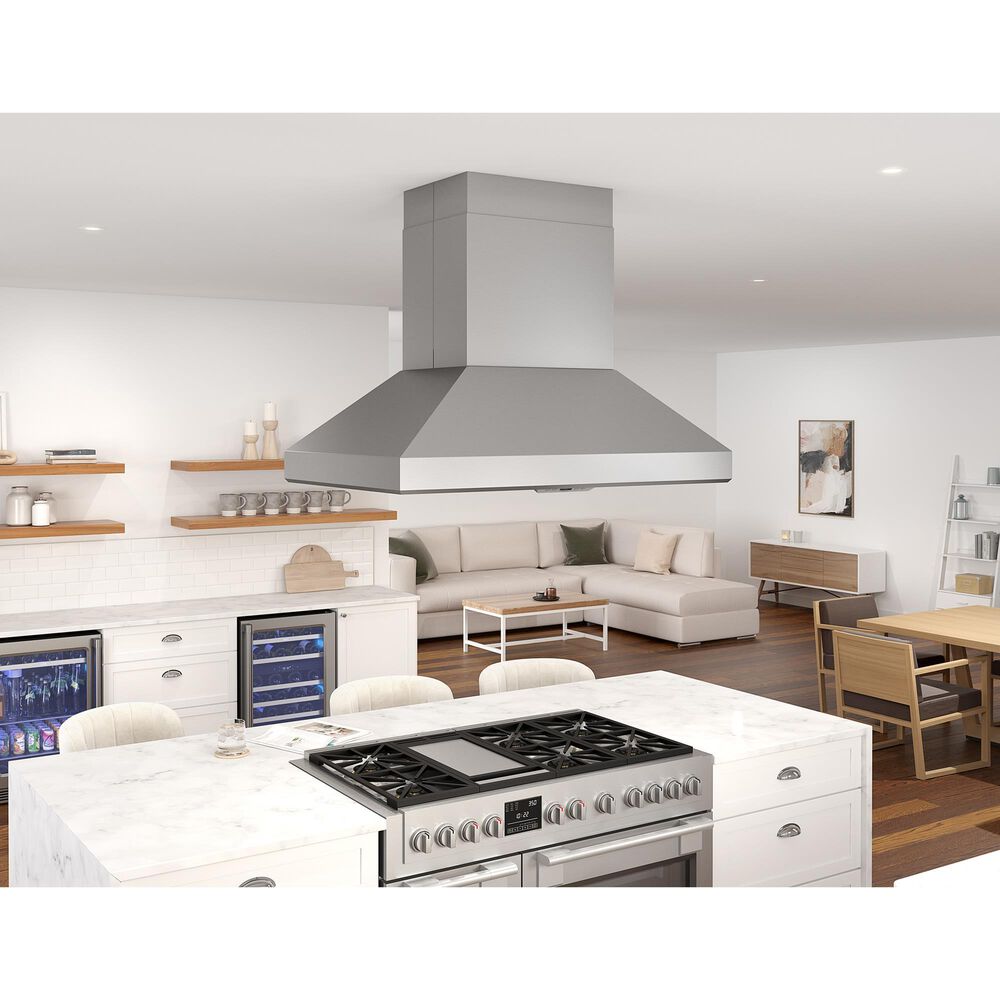 Zephyr Titan 54" Externally Vented Island Range Hood with TruHue in Stainless Steel, , large