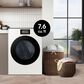 samsung Bespoke 5.3 Cu. Ft. Front Load Washer and 7.6 Cu. Ft. Front Load Electric Dryer in Ivory, , large