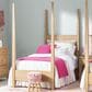 St Claire Home Today"s Traditions Twin Platform Poster Bed in Natural Hickory, , large