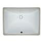 MSI 18.5" x 13.75" Rectangular Porcelain Undermount Bathroom Vanity Sink in White, , large