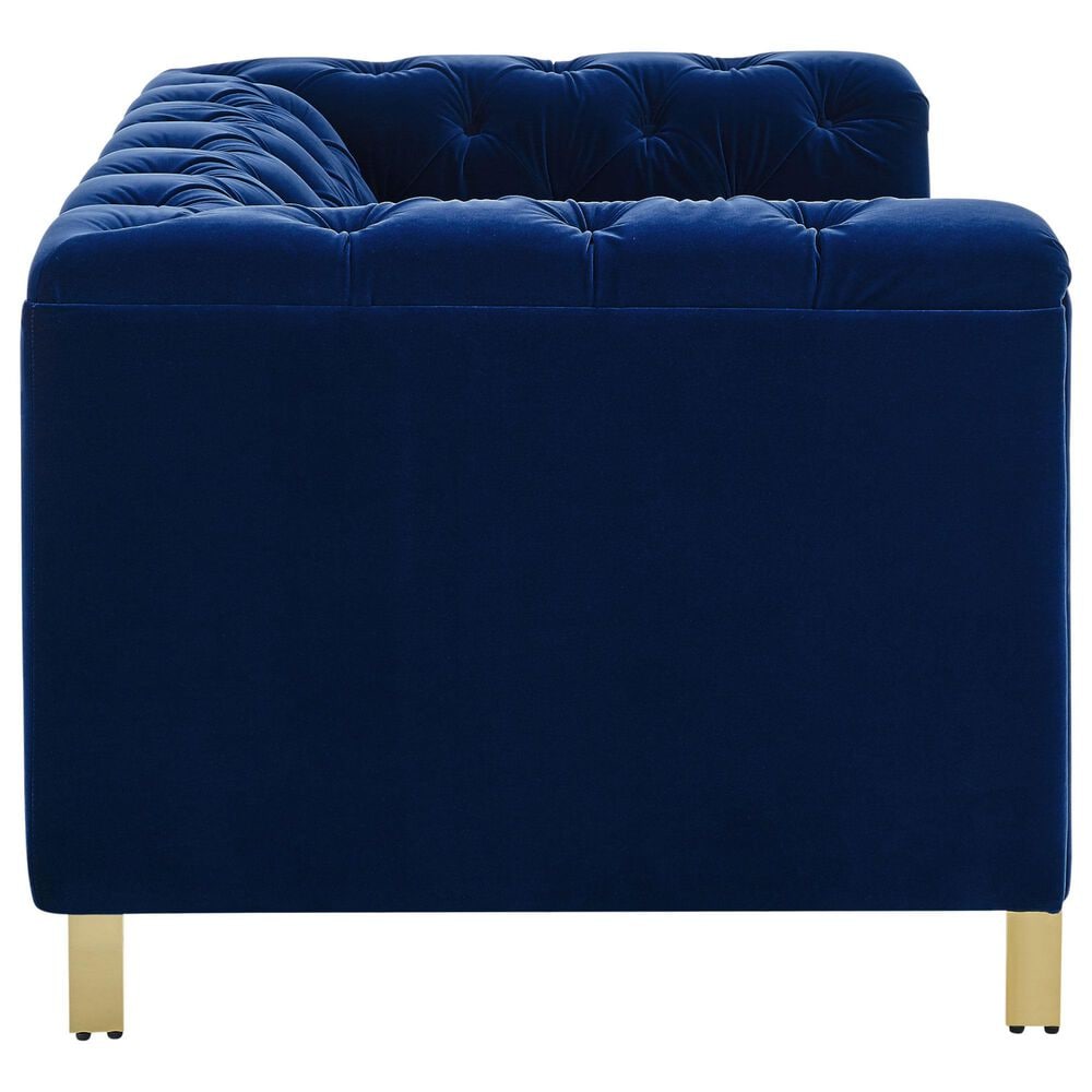 Steve Silver Charlene Stationary Loveseat in Sapphire Blue Velvet, , large