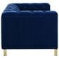 Steve Silver Charlene Stationary Loveseat in Sapphire Blue Velvet, , large