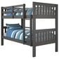 Forest Grove Mission Twin/Twin Bunk Bed in Dark Gray, , large