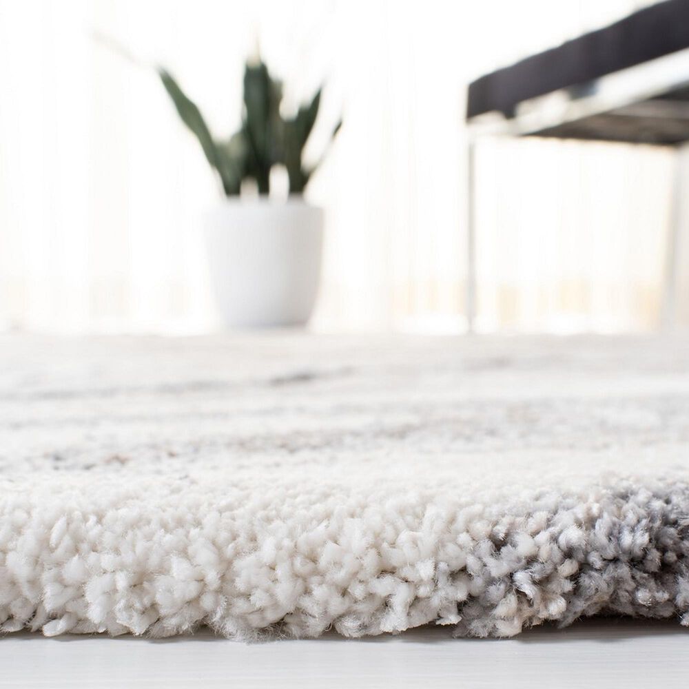 Safavieh Cyrus Shag CYR120G 2&#39;2&quot; x 9&#39; Grey and Beige Runner, , large