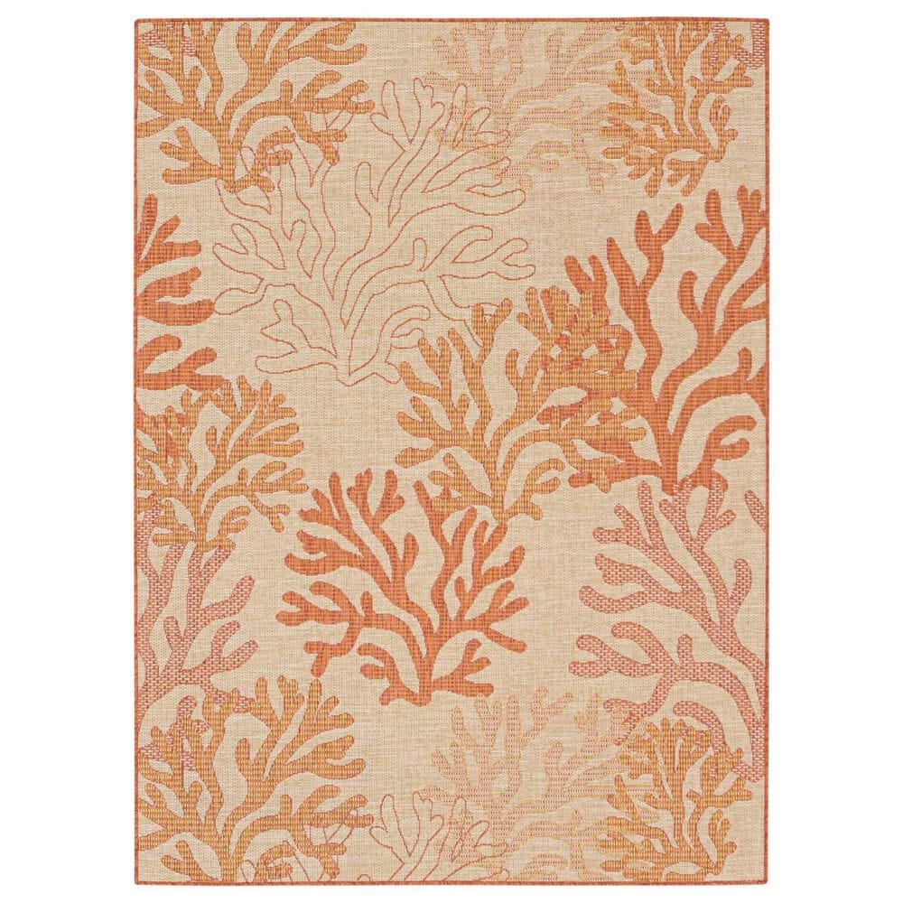 Nourison Garden Oasis Nautical Coral 4" x 6" Indoor/Outdoor Area Rug, , large