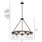 Hunter Devon Park 9-Light Chandelier in Onyx Bengal and Barnwood, , large
