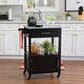 Linon Home Decor Mitchell Kitchen Cart in Black and Grey, , large