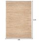 L&R Resources Natural Fiber 5" x 7"9" Cream and Ivory Area Rug, , large