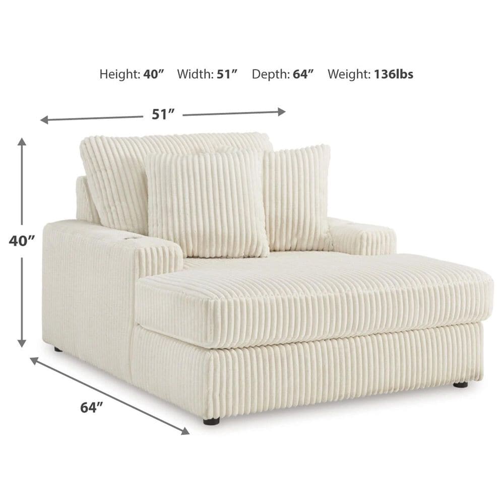 Ashley Lindyn Chaise in Ivory, , large