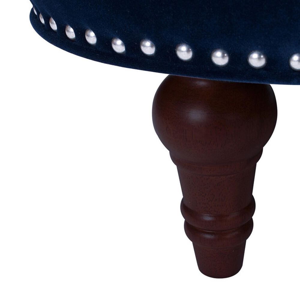 Jennifer Taylor Home La Rosa Victorian Chesterfield Tufted Stationary Sofa in Navy Blue Velvet, , large