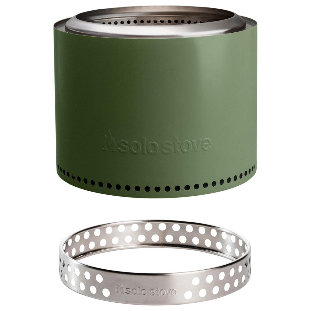 Solo Stove Bonfire Fire Pit with Stand 2.0 in Deep Olive, , large
