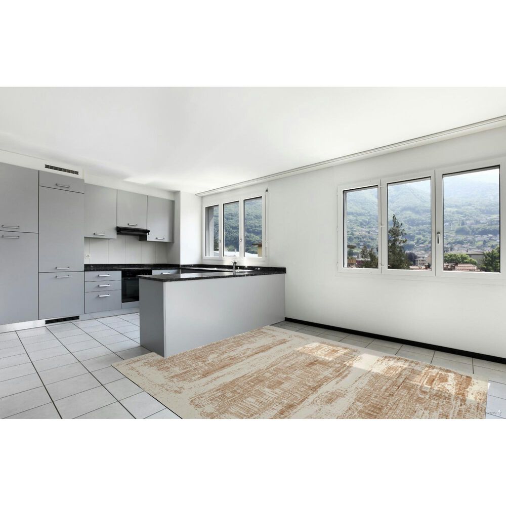 Nourison Harmony 7&#39;9&quot; x 9&#39;9&quot; Ivory and Gold Area Rug, , large